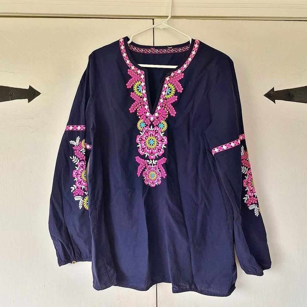 Lilly pulitzer coretta embroidered tunic top